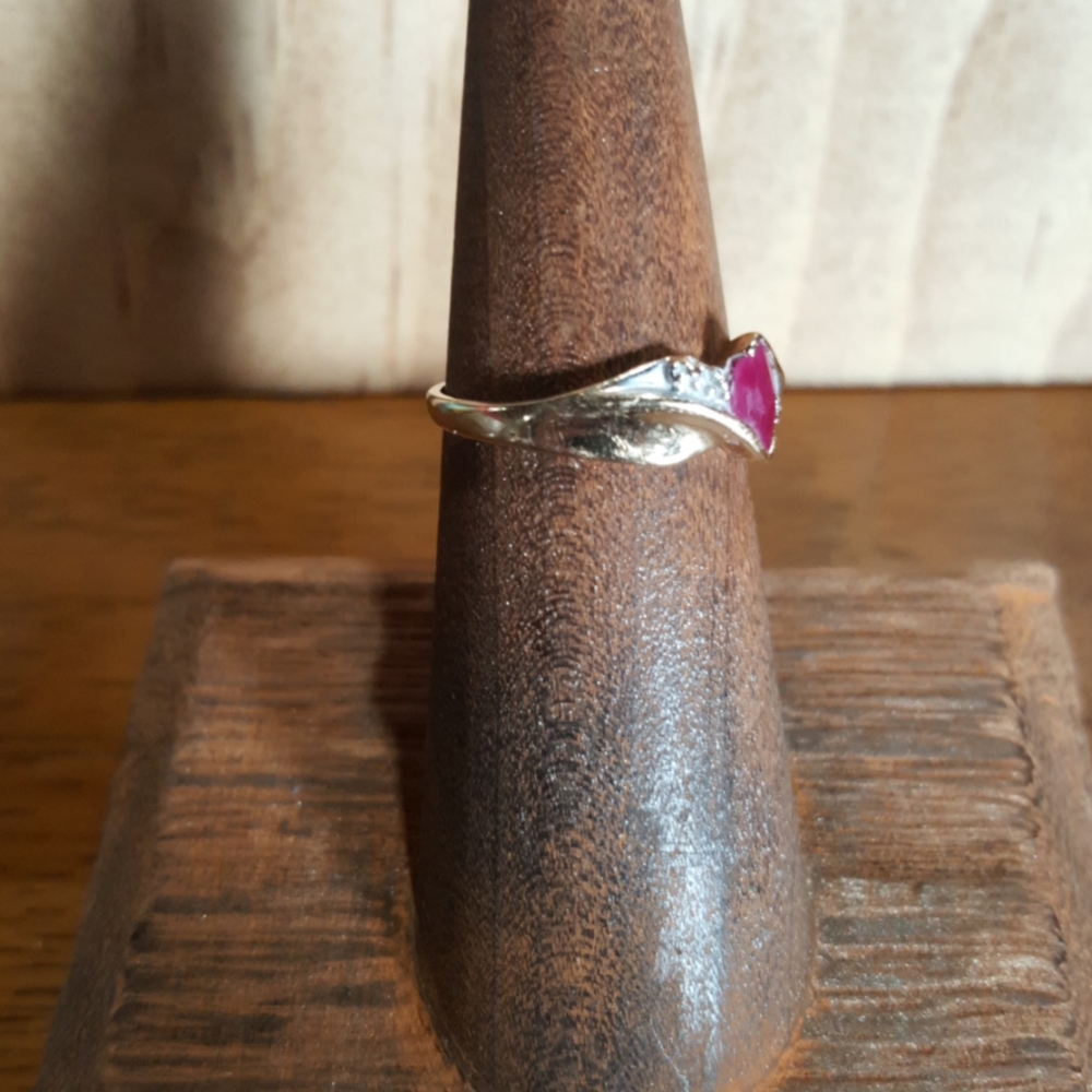 Ruby And Gp Over 925 Ring - image 4